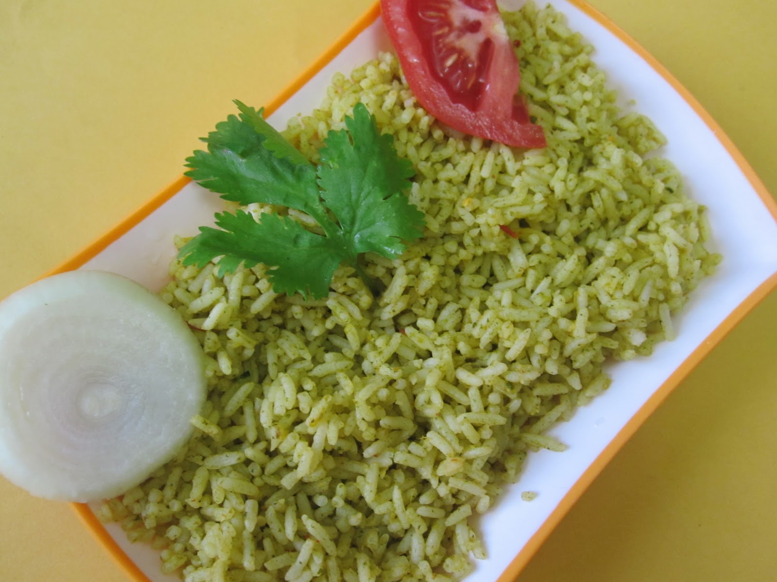 Palak Rice / Spinach Rice Tamalapaku