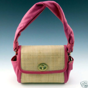 COACH Parker Straw Top Handle 42475 (SGD188)