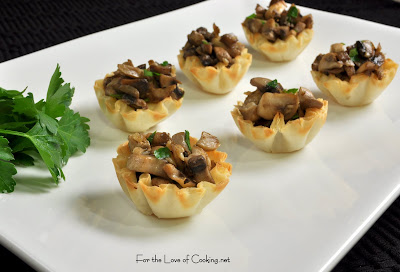Brie and Caramelized Mushroom Mini Tarts