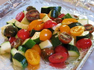 Roasted Tomato Medley with Zucchini and Cotija Cheese