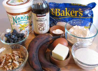 Banana, Blueberry, Coconut and Toasted Walnut Bread