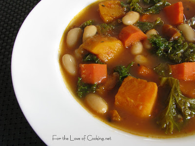 Roasted Vegetable and Kale Soup 