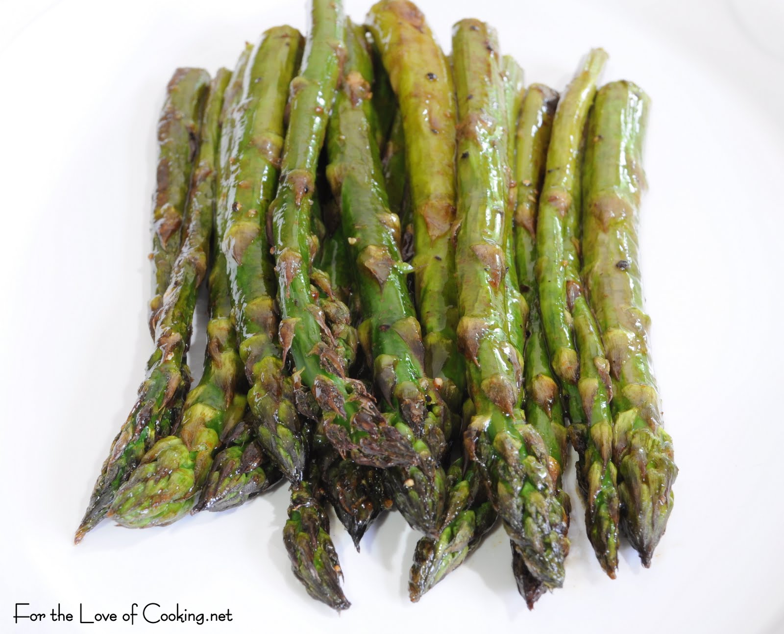 For the Love of Cooking Roasted Asparagus with Browned Butter, Soy and