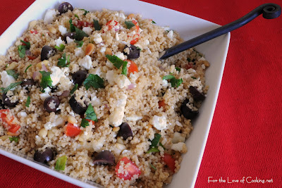 Couscous with Kalamata Olives, Pine Nuts, and Feta Cheese