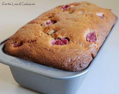 Banana, Raspberry, and White Chocolate Chip Bread