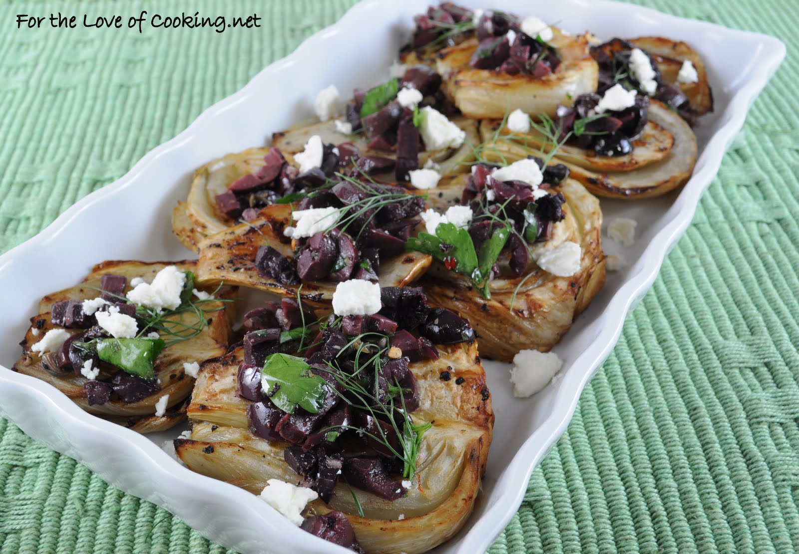 Roasted Fennel with Olive Tapenade and Feta Cheese For the Love of