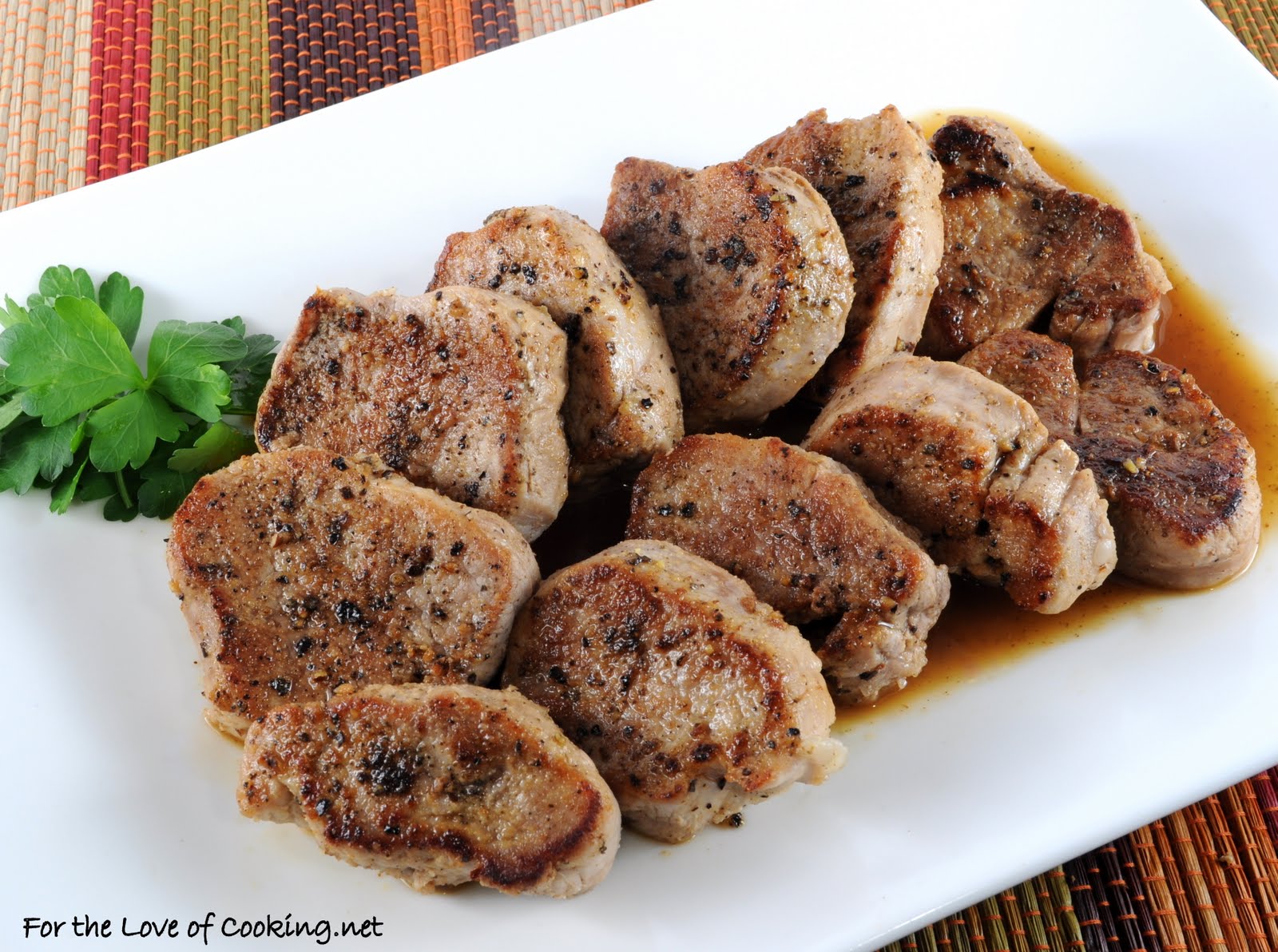 Pork Medallions with Cider Sauce For the Love of Cooking