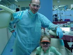 future Dr. C.  w/ his patient Camille