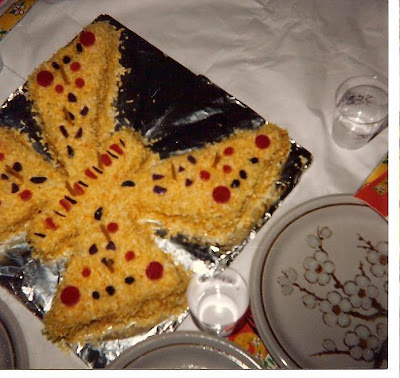 10 years old: Butterfly Cake (1981). A big THANK YOU to my Mom for each and 