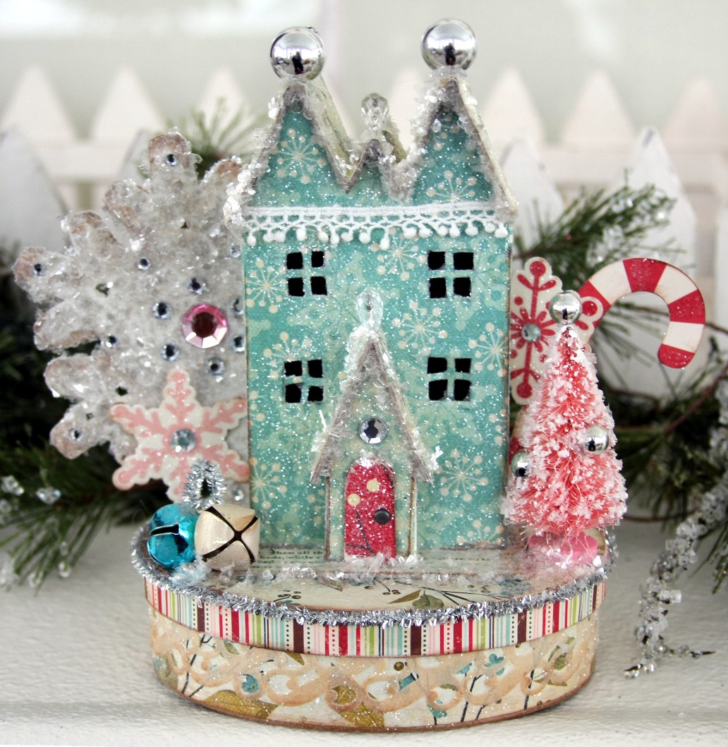 Ally Scraps Vintage Christmas village.