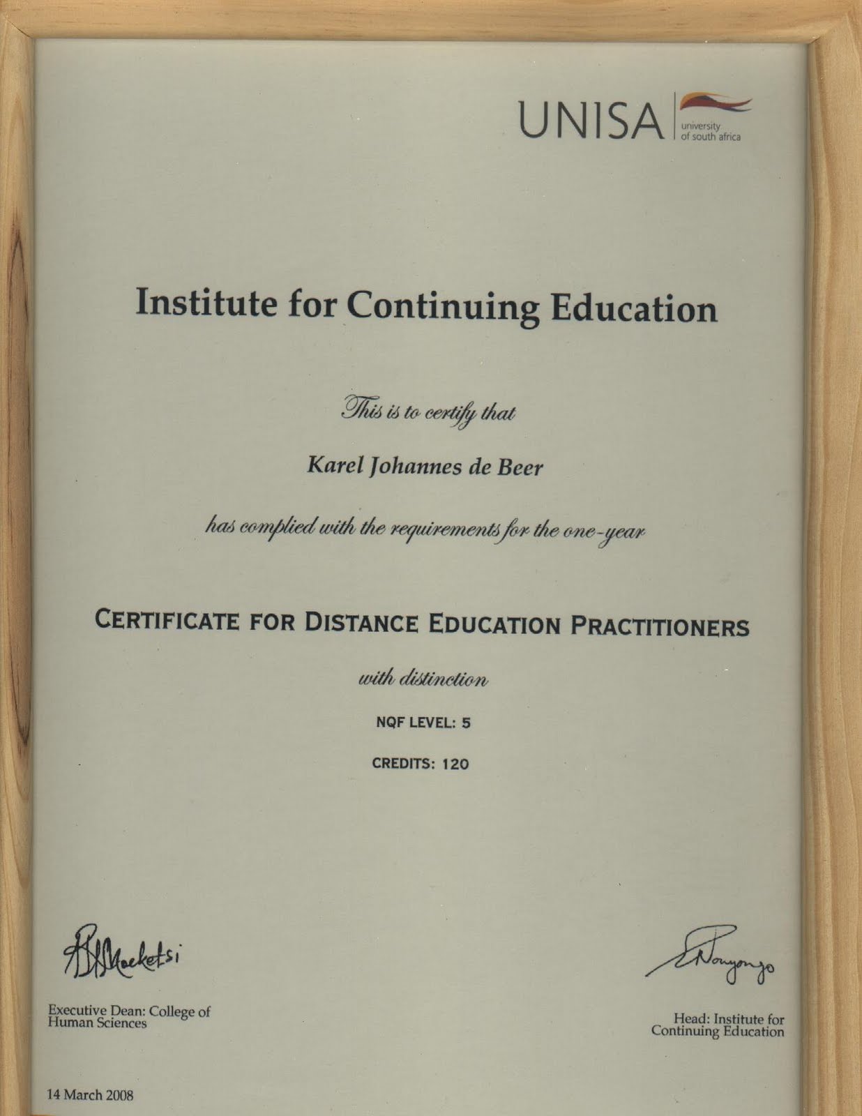 Dissertation Abstract Distance Learning
