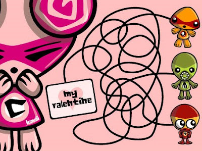 Can you work out who the Cute Mascot's Valentine is? Can you work out who the Cute Mascot's Valentine is?