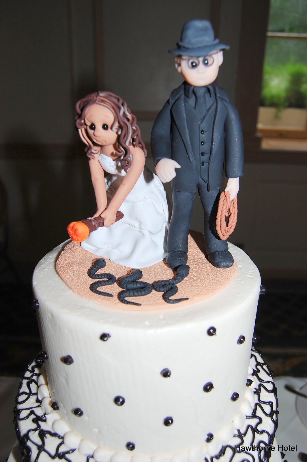 Weddings at the Hawthorne Hotel: Indiana Jones Wedding Cake