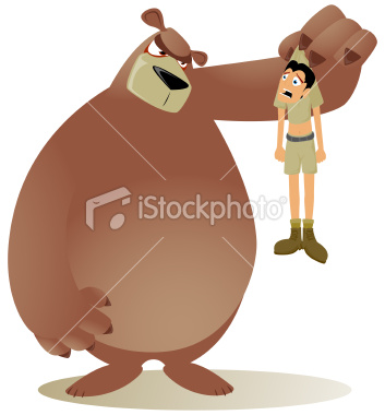 explorer caught by a bear cartoon explorer caught by a bear cartoon
