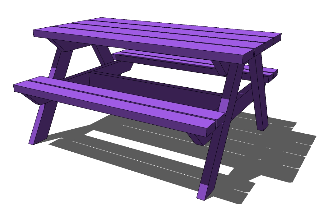 White Picnic Table