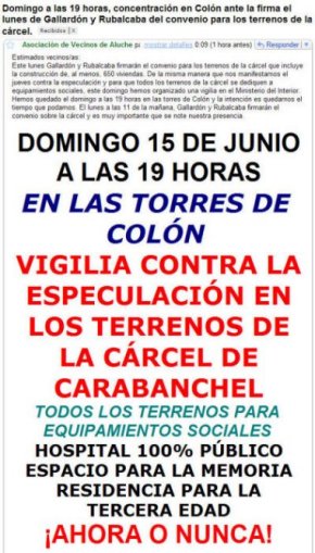 Convocatoria domingo 15 de junio