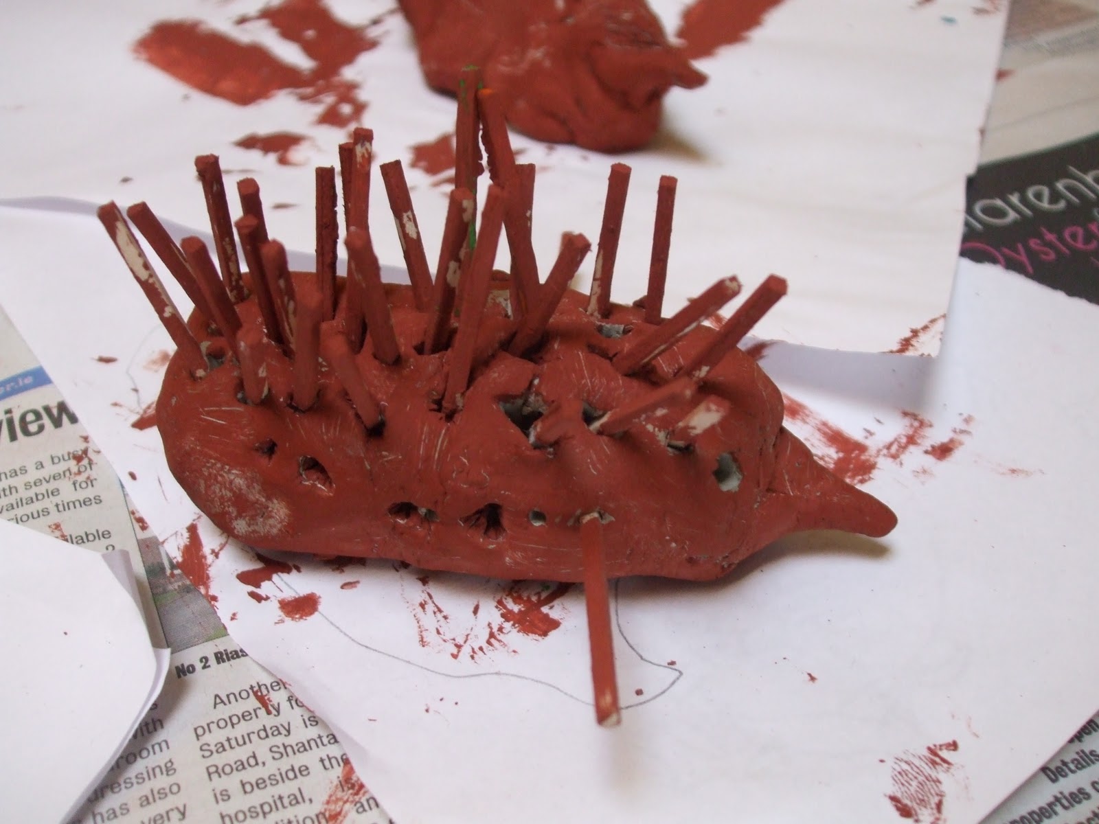 clay hedgehog