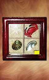 Sea Creature Wall Ornament (in wood frame)