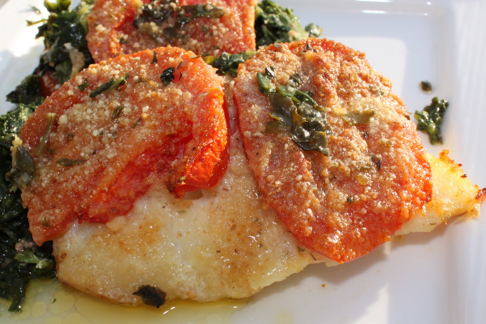 Baked Haddock with Spinach and Tomatoes Recipe What's Cookin' Italian