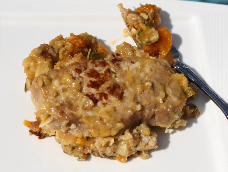 Baked Pork Loin Chops with Mandarin Orange Stuffing What's Cookin