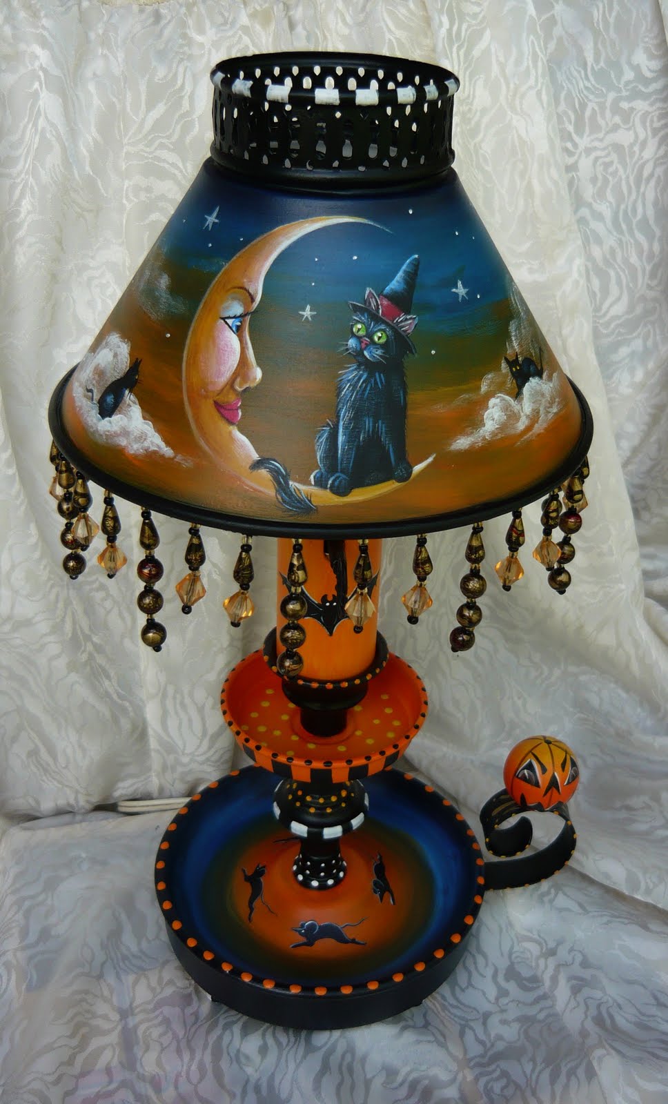 MAGIC BRUSH STUDIO HP Vintage Metal Halloween Candlestick Lampon e