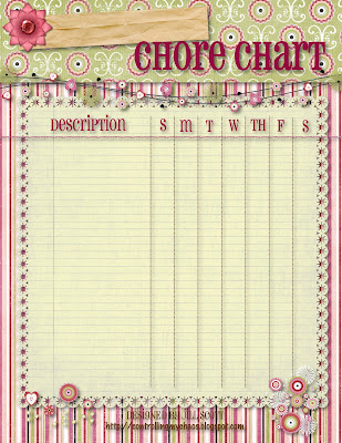 Calendars  Girls on Pink Daisys Blog  Sewing And A Chore Chart