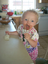 "Helping" make the birthday cake