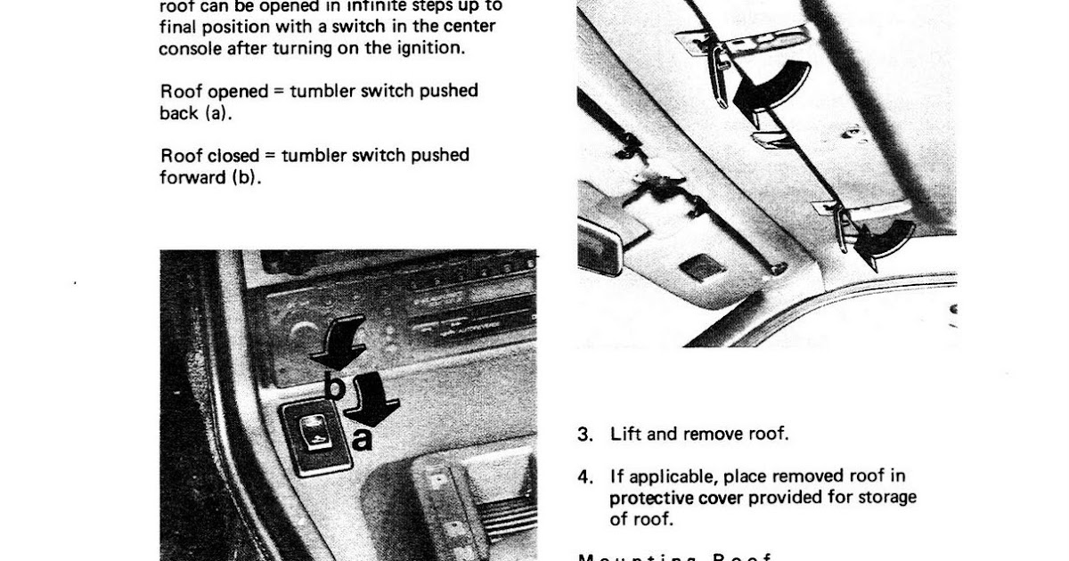 1988 Porsche 944 Sunroof Switch Repair Instructions