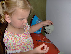 In the sewing room with Mama