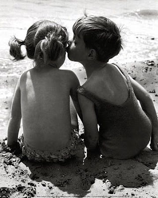 Children Romantic Kiss