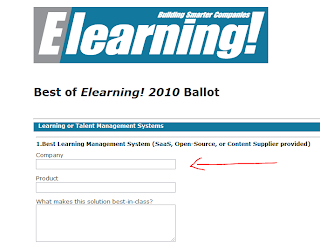 image of eLearning magazine ballot