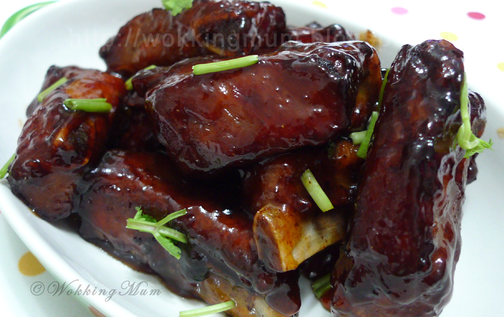 Let's get Wokking! Pork Ribs in Plum Sauce 排骨梅子酱 Singapore Food Blog