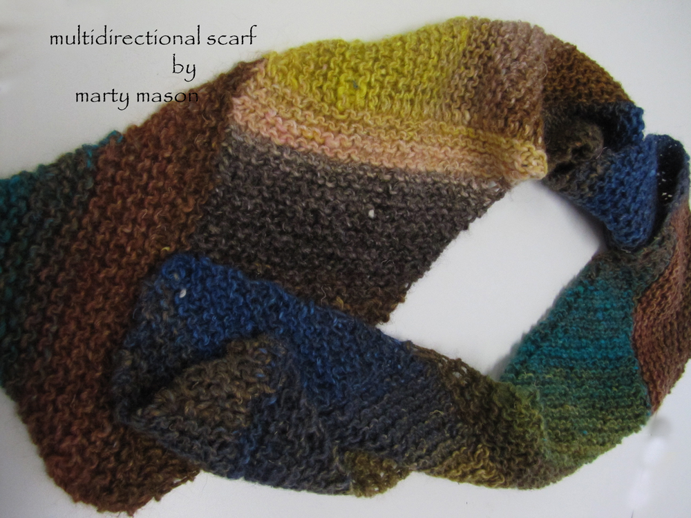 Martys Fiber Musings: Multidirectional Diagonal Knit Scarf - heres how