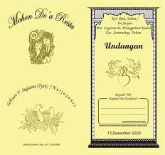 Contoh Undangan Pernikahan Undangan Pernikahan Jaman Dulu Contoh Undangan Pernikahan Undangan Pernikahan Jaman Dulu
