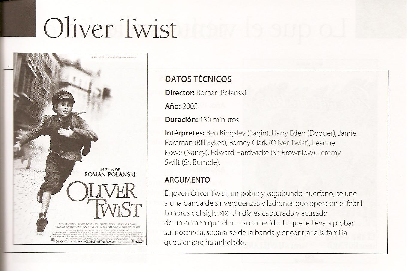 Cine e Historia Oliver Twist