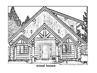 Wood House Coloring Pages Coloring Pages