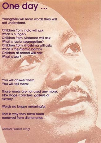 POSTCARDY: the postcard explorer: Martin Luther King Poem: One Day