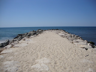Foto Praia da vieira - Pontão que separa o rio Lis da Praia