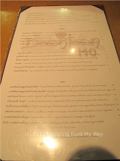 Downtown 140's Dinner Menu