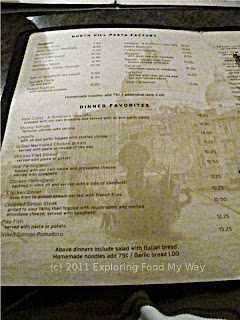 Dontino's Dinner Menu Page 2