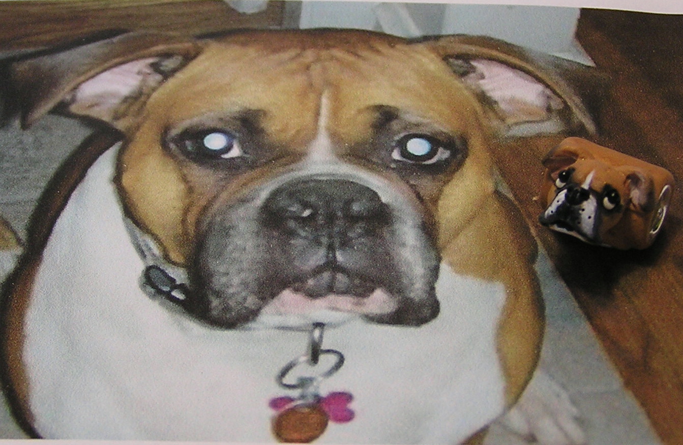 NanjoDogz Customer Boxer Polymer Clay Dog Pandora Bead