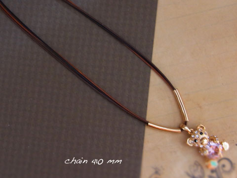 Gold Bear Crystal Pendant Necklace Gold Bear Crystal Pendant Necklace