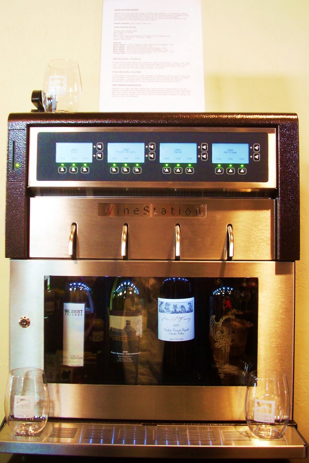 Yakima Valley Blog Wine Dispenser in Yakima Valley Visitor Info. Center