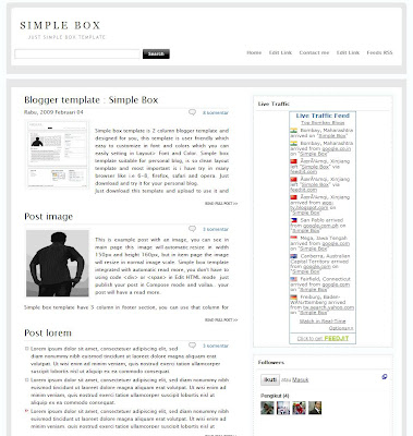 Simple box blogger template