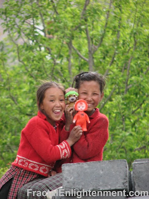 tabo kids posing with dolls