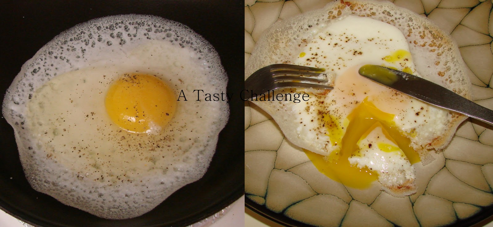 A Tasty Challenge..... Bullseye Appam/ Egg on Appam/ Egg on Laced Rice