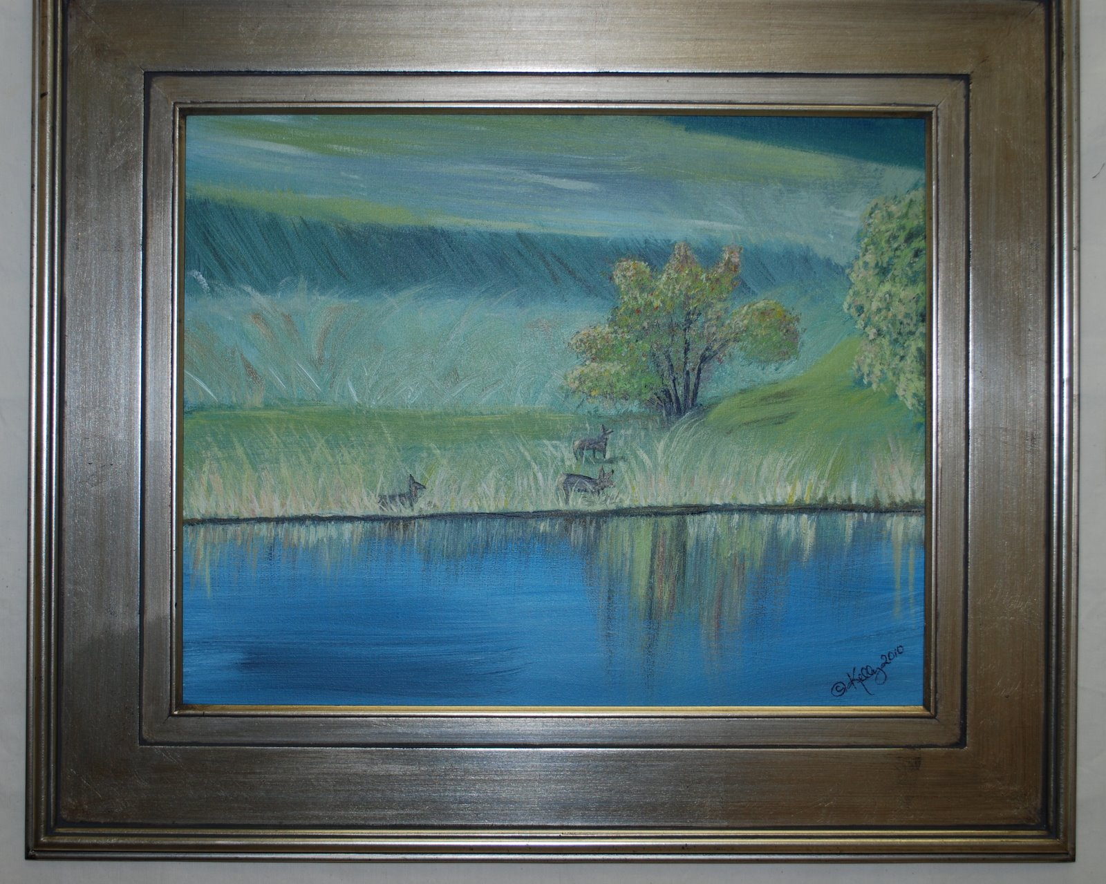 Creative ART by Kelly 3 Deer at Sidley Lake, Molson, Wa. Acrylic