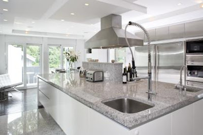 White and grey kitchen