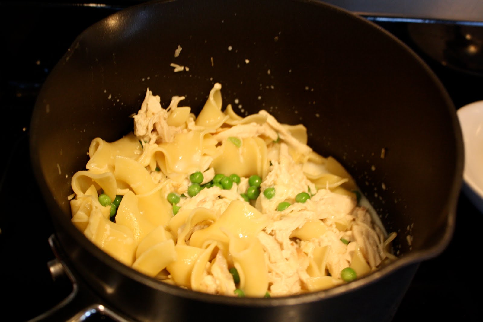Wrapped in Raffia garlic parmesan chicken and noodles