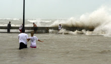 high tide and windy